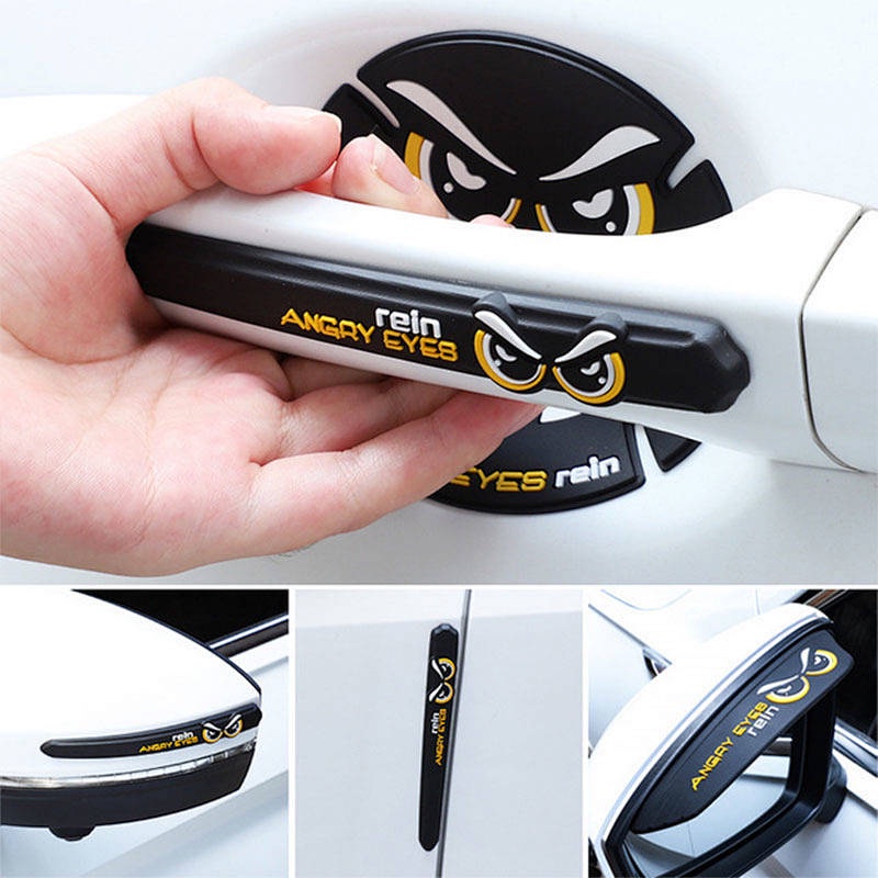 Automobile Anti-Collision Bars Protective Stickers for Door Handle Bowls Door Rearview Mirror Door Handle Anti-Scratch Strip Cartoon Cute Universal Scratch Hidden Stickers Protective body adhesive strip Car exterior decoration