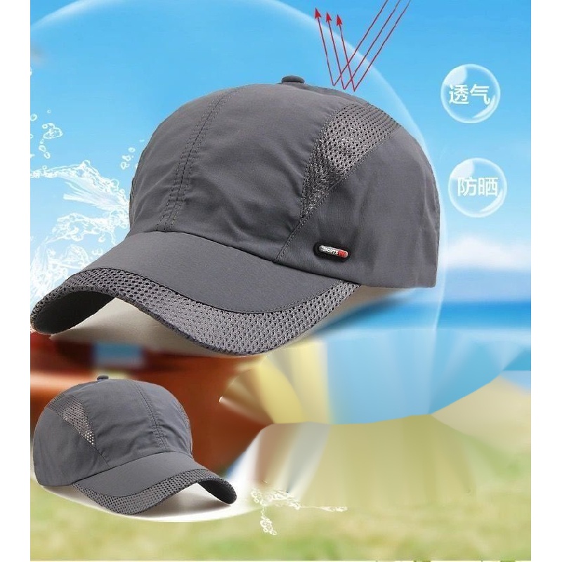 Outfly Mũ Lưỡi Trai Phối Lưới Thoáng Khí Nhanh Khô Thời Trang Mùa Hè Cho Nam