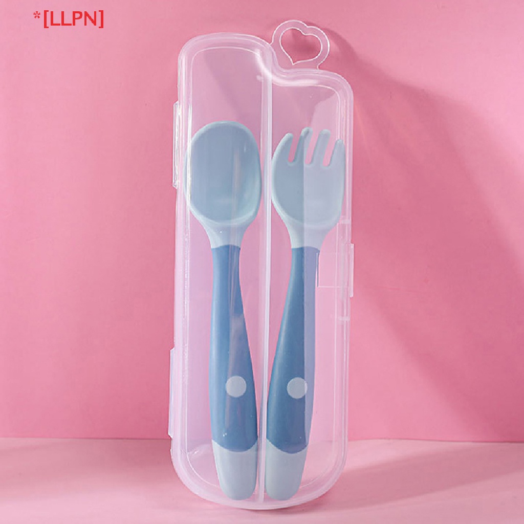 Set 2 Muỗng Nĩa PP + TPE Mềm Tập Ăn Cho Bé Sơ Sinh