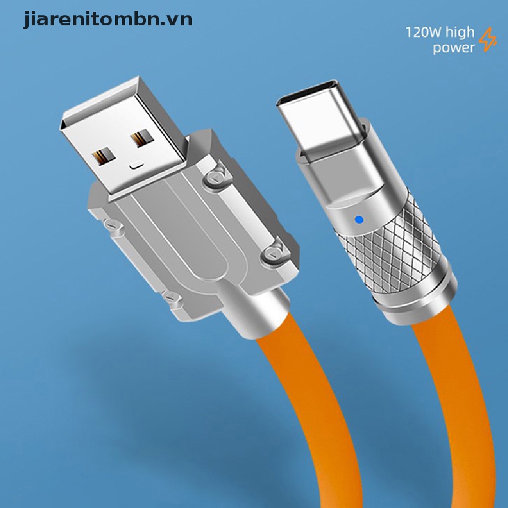 Dây Cáp Sạc Nhanh USB Type C 120W Bằng Silicon Cho Xiaomi Huawei Samsung