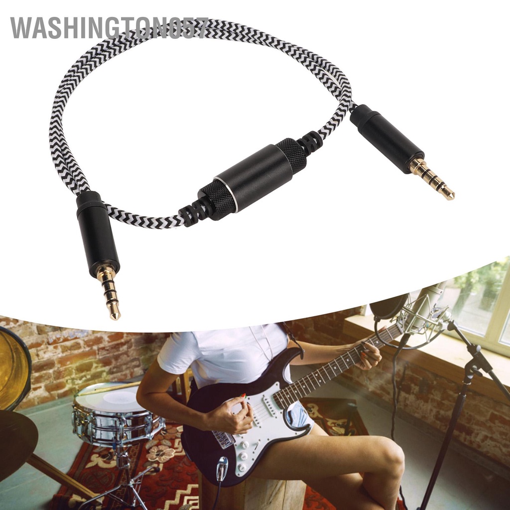 Washington057 Dây Âm Thanh 3.5Mm Nam Đến Lossless Stereo Cáp Phụ Cho 2 Chiều Đầu Ghi Hình Điện Thoại 19.7in