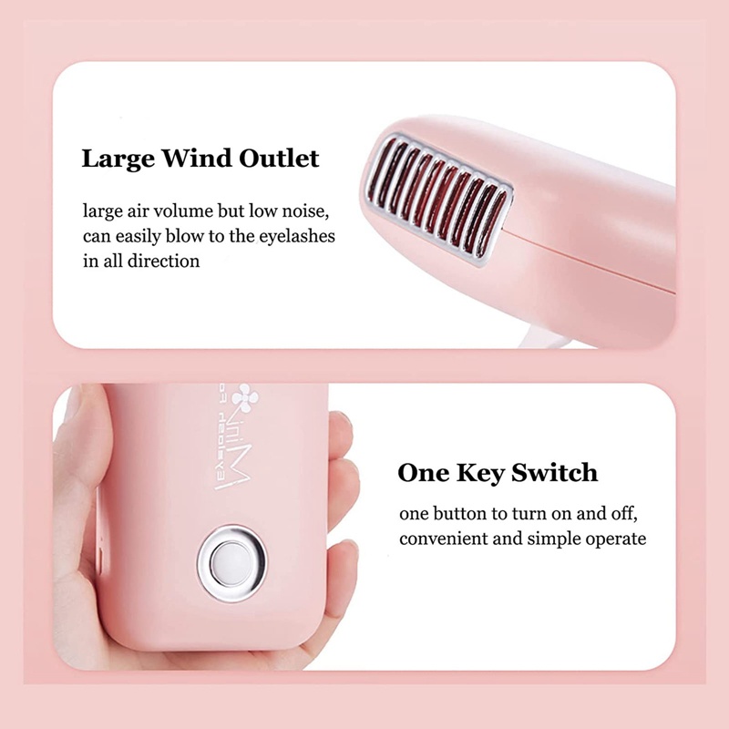 Quạt Làm Mát Lông Mi Cầm Tay Mini Kết Nối Cổng USB
