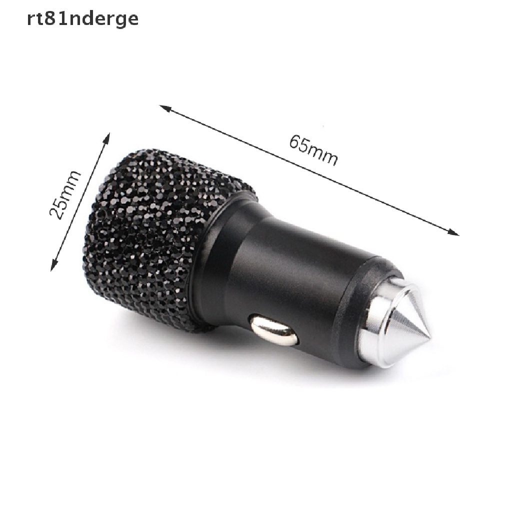 Cục Sạc Điện Thoại Nhanh USB Kép Gắn Xe Hơi Hình Kim Cương