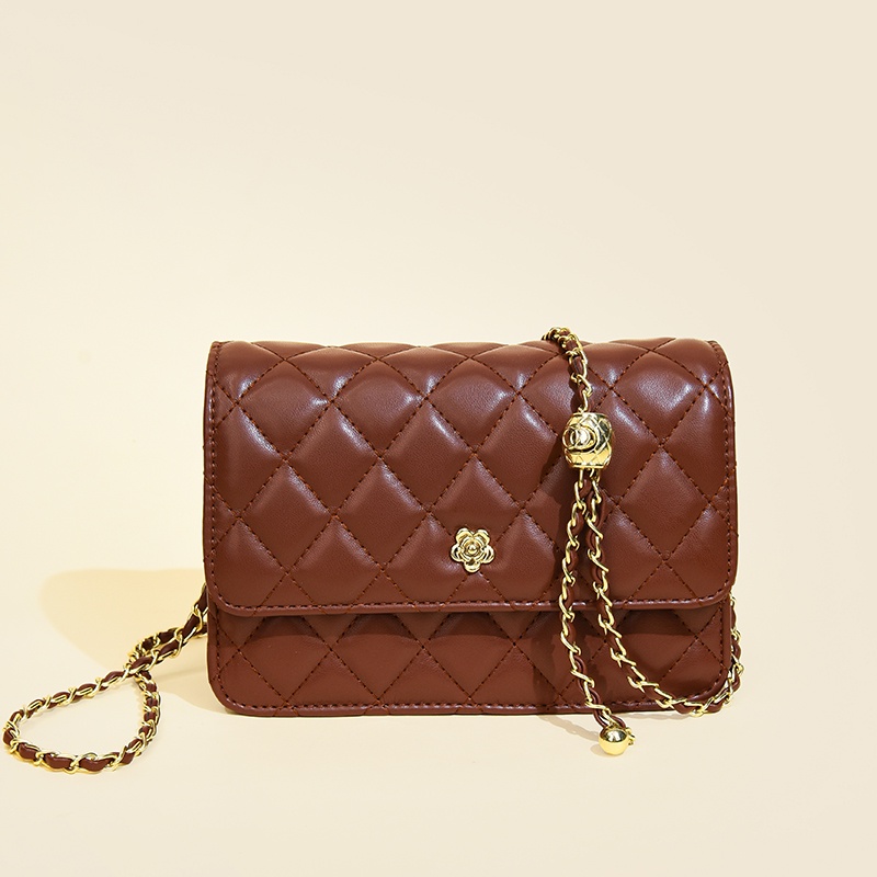 Ielgy Túi Đeo Vai Nhỏ Điều Chỉnh Được Có Dây Xích Thời Trang niche Phiên Bản Hàn Quốc Cổ Điển Bóng Vàng Nhỏ