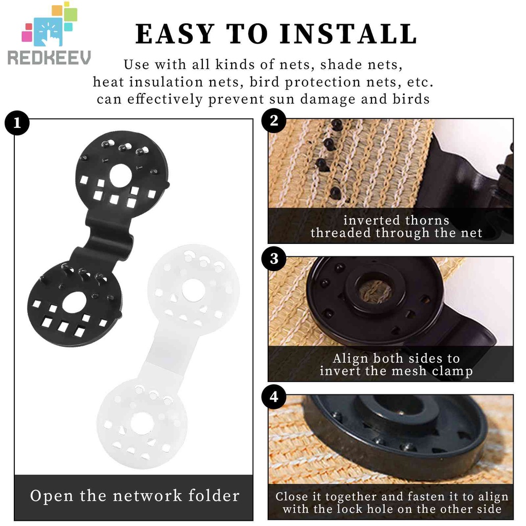 Set 50 / 100 Kẹp Nhựa Chống Chim Phá Hoại Sân Vườn