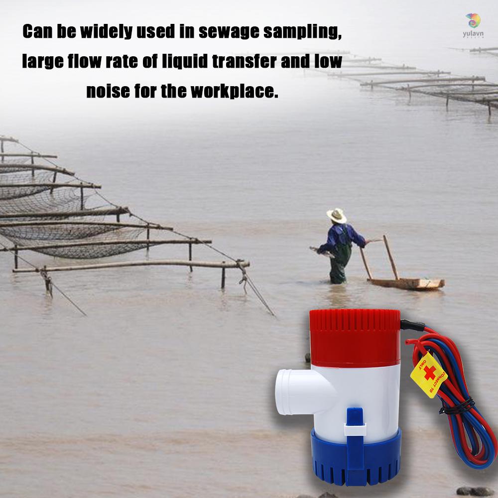 Máy Bơm Nước Bilge 1100Gph DC 12V Cho Động Cơ Thuyền