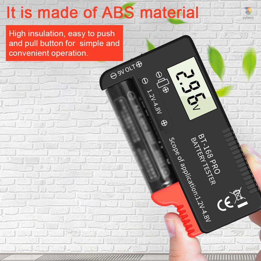 Thiết Bị Kiểm Tra Mức Pin 168 PRO Hiển Thị Kỹ Thuật Số 168 PRO Chuyên Dụng Cho 9V 1.