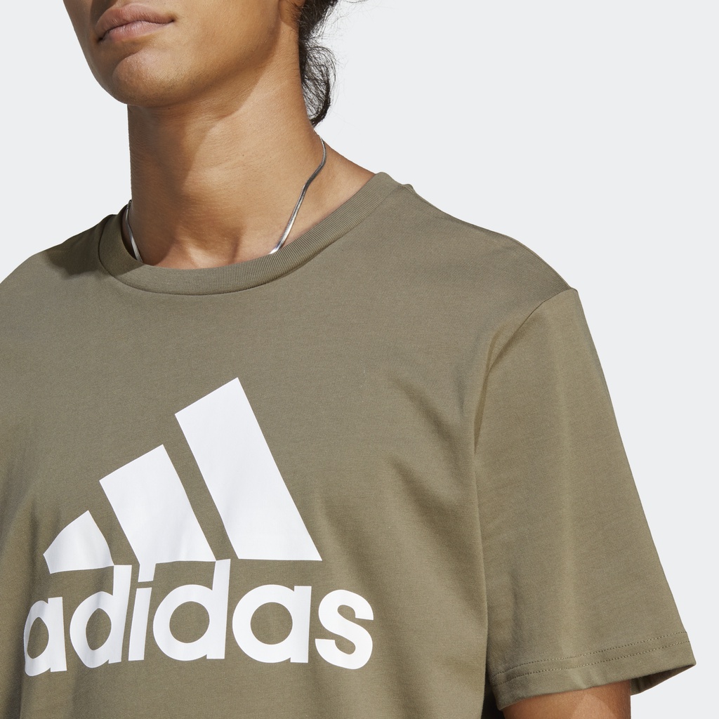 Adidas Phong cách sống Áo Thun Big Logo Single Jersey Essentials Nam màu xanh lá IC9355