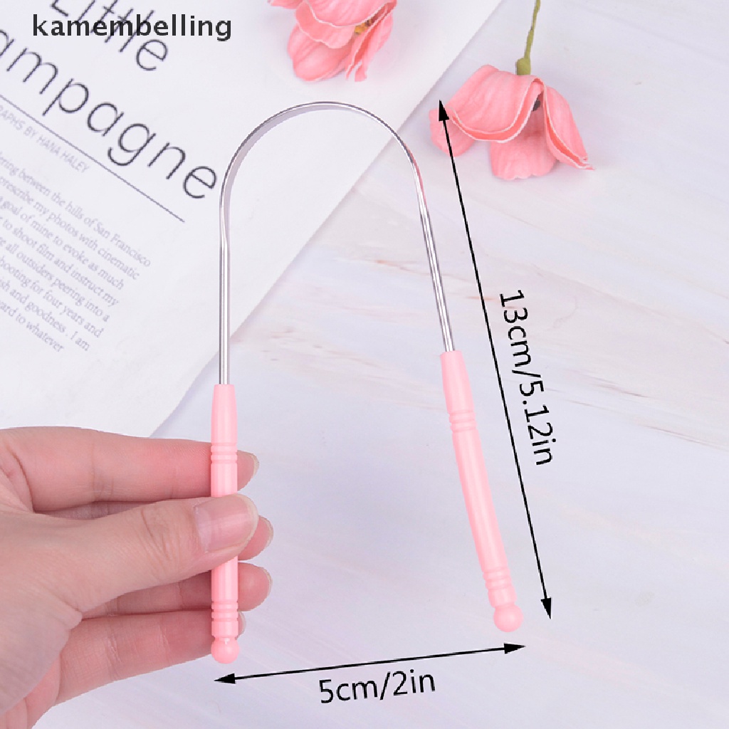 Kamembelling Dụng Cụ Làm Sạch Lưỡi Bằng Thép Không Gỉ Chăm Sóc Sức Khỏe Răng Miệng