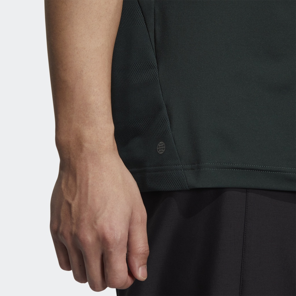 Adidas Đánh gôn Áo Polo 3 Sọc AEROREADY Nam màu xanh lá HG8271