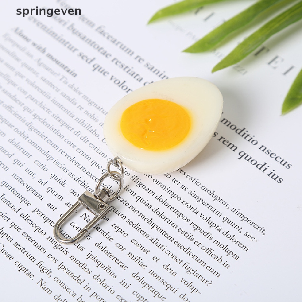 Móc Khóa Hình Quả Trứng Luộc Bằng PVC Dễ Thương