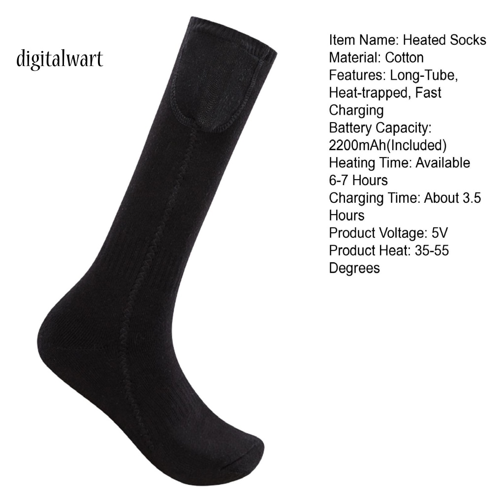 Kỹ Thuật Số| 1 Bộ Vớ Cotton Cao Đến Gối 3 Bánh Răng Giữ Ấm Nhanh Chóng Sạc Lại Được Dành Cho Mùa Đông