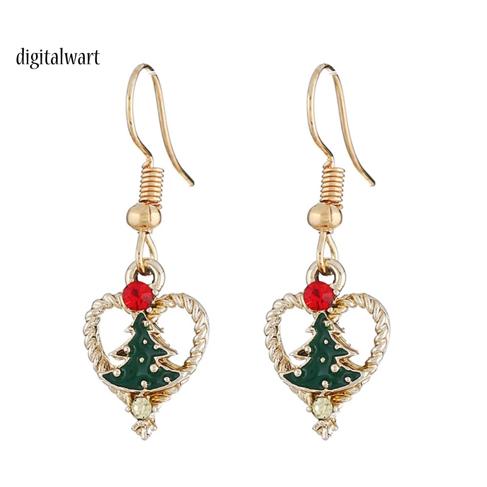 Kỹ Thuật Số| Bông Tai HợP Kim HìNh Cây Thông ĐíNh Đá Xinh XắN