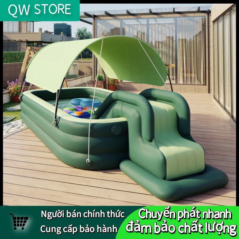 QW-PVC cho bé Bể bơi dày dặn tặng đồ chơi miễn phí