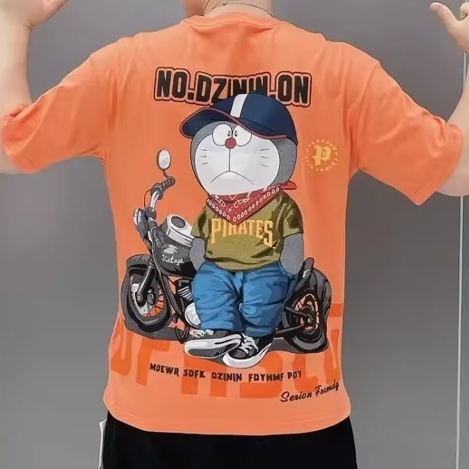 Áo Thun Cotton Trơn Tay Ngắn In Chữ Phong Cách Hip Hop Đường Phố Thời Trang Mùa Hè Cho Nam Giới Size S-5XL