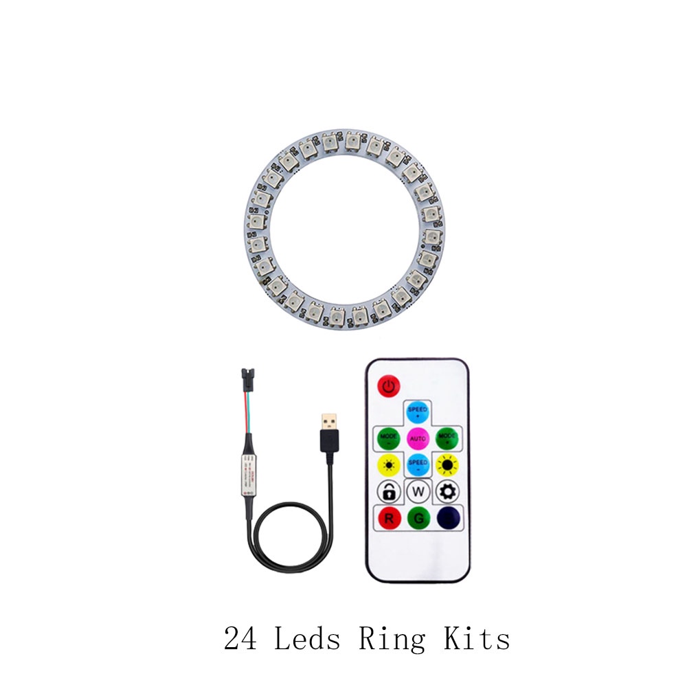 Vòng Đèn Led Pixel WS2812B DC5V Pcb 5050 RGB WS2812 IC 14Keys Chất Lượng Cao