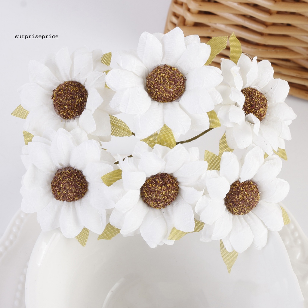 1 Bó Hoa Cúc Nhân Tạo Bằng Lụa Chống Phai Màu Dùng Trang Trí Nhà Cửa DIY