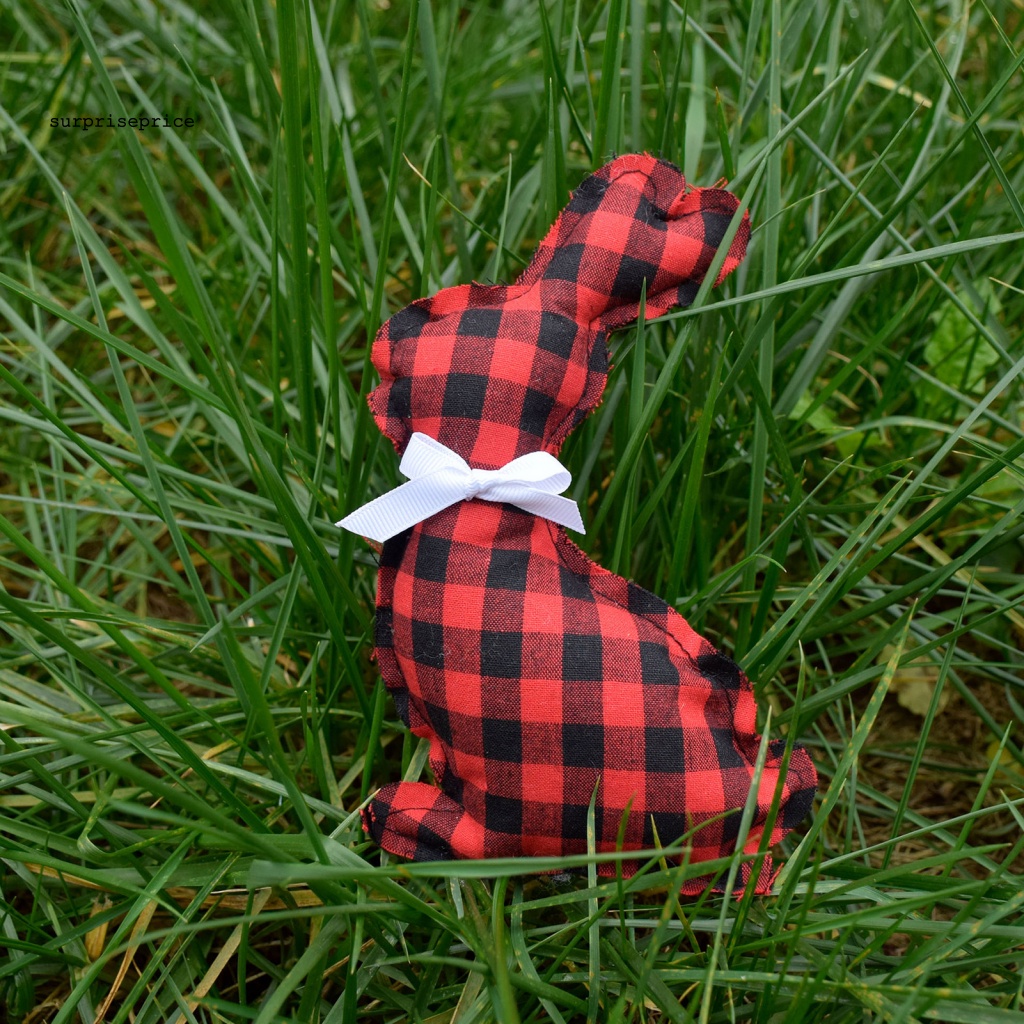 Spa Thỏ Nhồi Bông Bằng Vải Cotton PP Đính Nơ Ruy Băng Thủ Công Đáng Yêu Trang Trí Lễ Phục Sinh