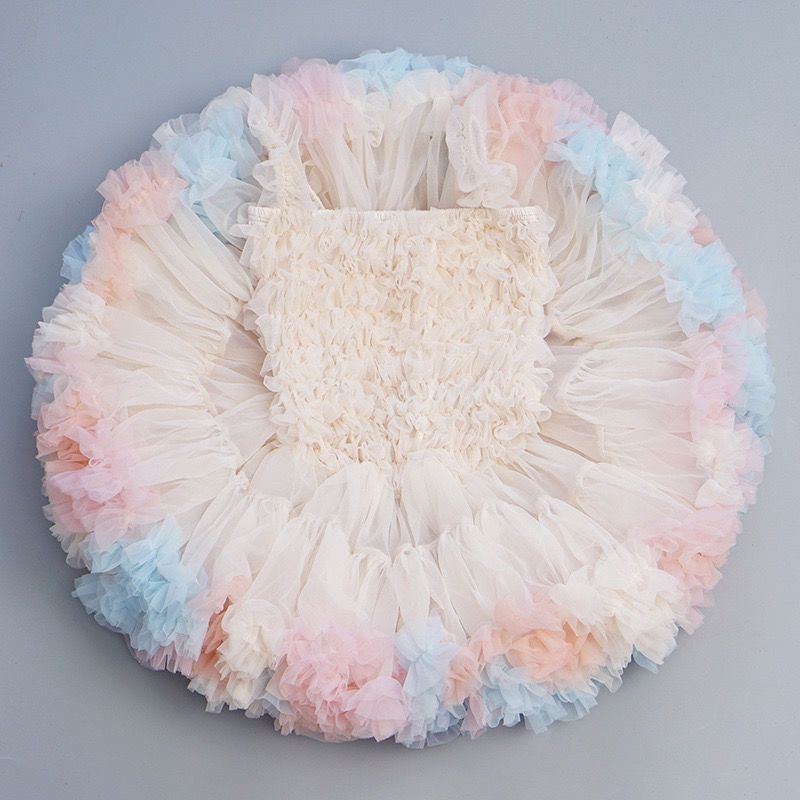 Váy tutu Công Chúa Màu Sắc Bánh Kem Phong Cách Mới Năm 2023 Cho Bé Gái 6 Tuổi