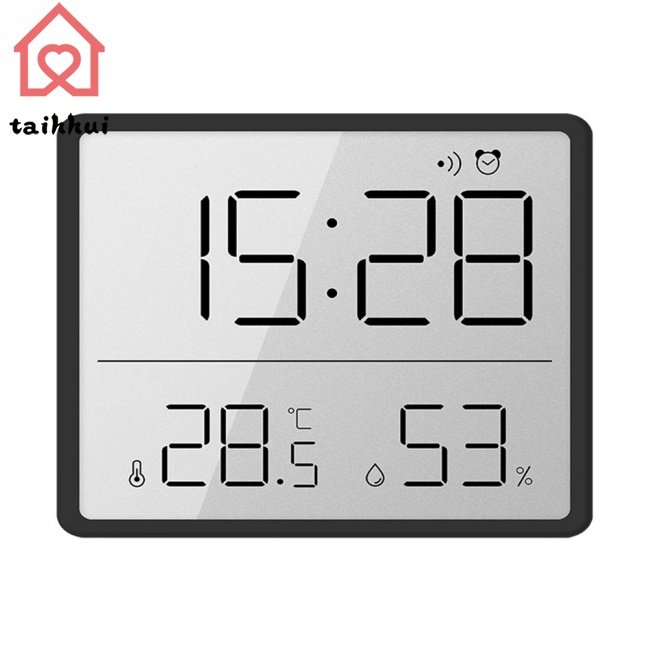 Đồng Hồ Báo Thức Kỹ Thuật Số Màn Hình Lcd Đa Năng Hiển Thị Nhiệt Độ Và Độ Ẩm