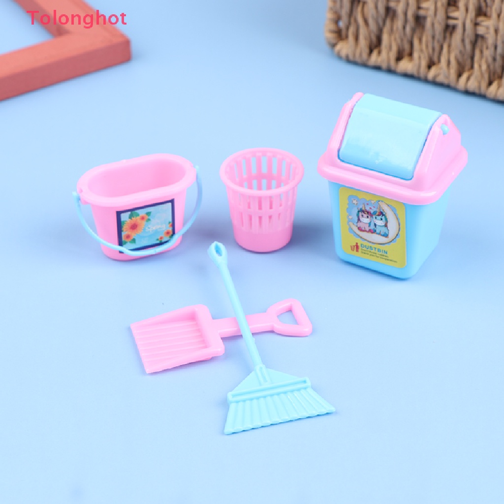 Bộ 5 Dụng Cụ Vệ Sinh Nhà Búp Bê Mini Dành Cho Trẻ Em