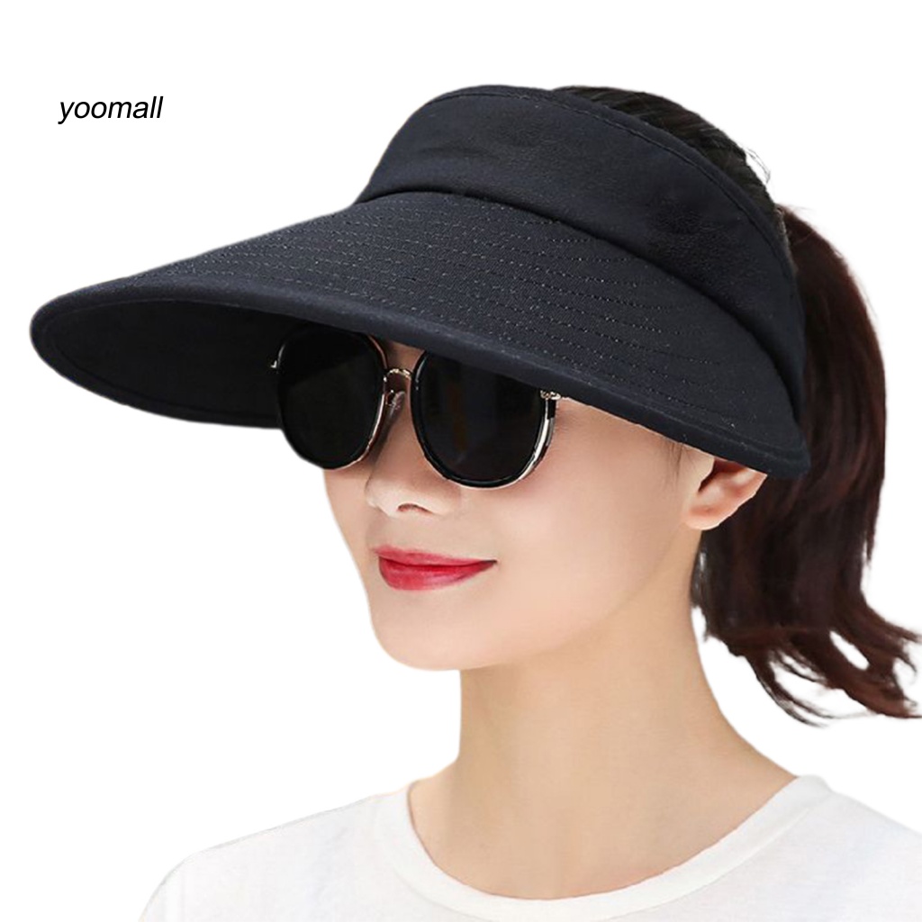 Mũ Rộng Vành Chống Nắng / Tia UV Chất Liệu Polyester Có Thể Gấp Gọn Tiện Dụng Mang Theo Du Lịch Cắm Trại
