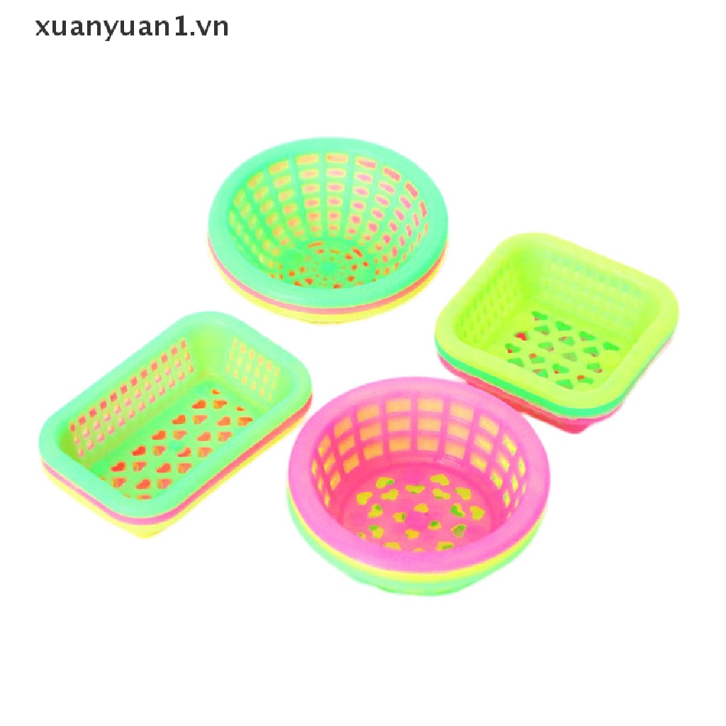 Set 3 Rổ Đựng Trái Cây / Rau Củ Quả 1: 12 Trang Trí Nhà Búp Bê