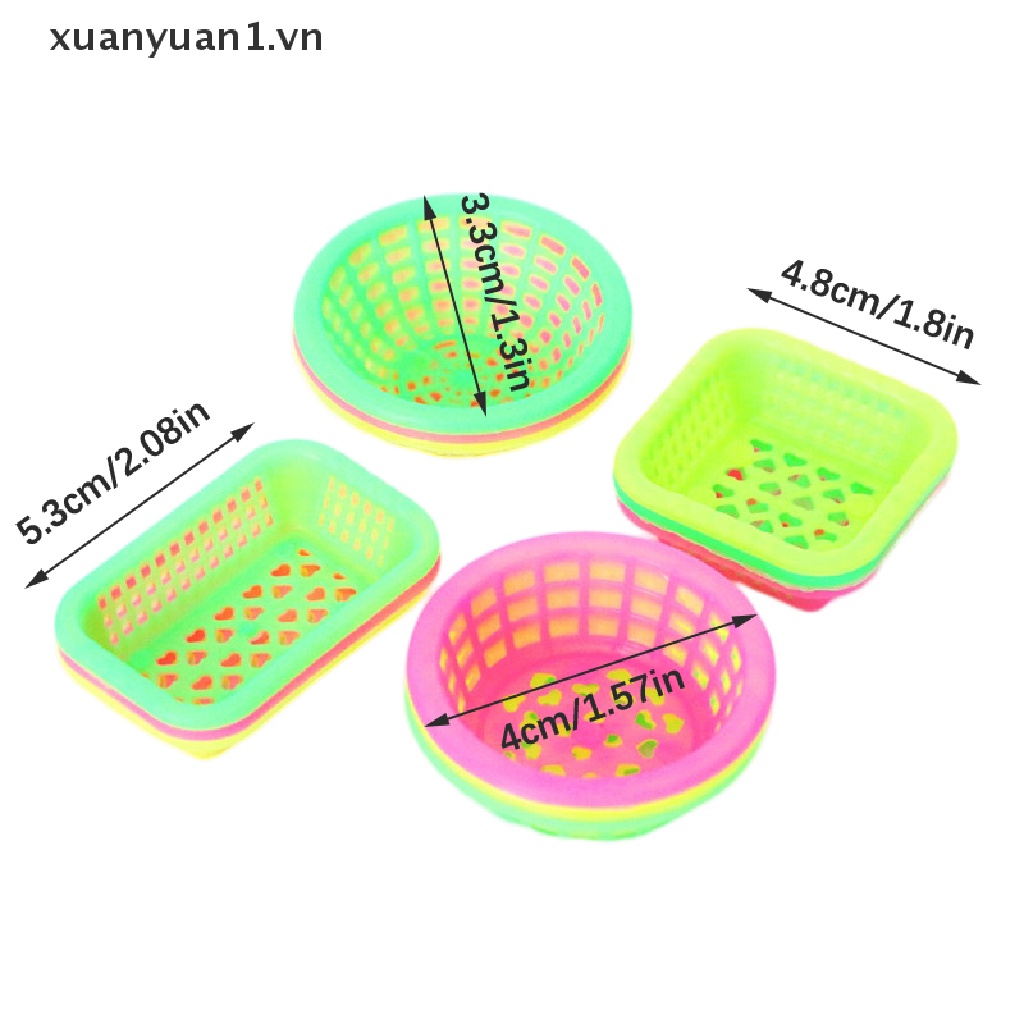 Set 3 Rổ Đựng Trái Cây / Rau Củ Quả 1: 12 Trang Trí Nhà Búp Bê
