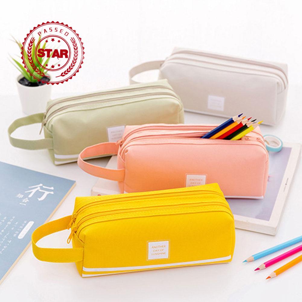 Túi Đựng Bút Bằng Vải Nhiều Màu Sắc Sức Chứa Lớn P1D4