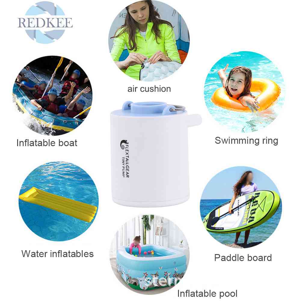 Máy Bơm Hơi Mini 1300mAh Sạc USB Tiện Dụng