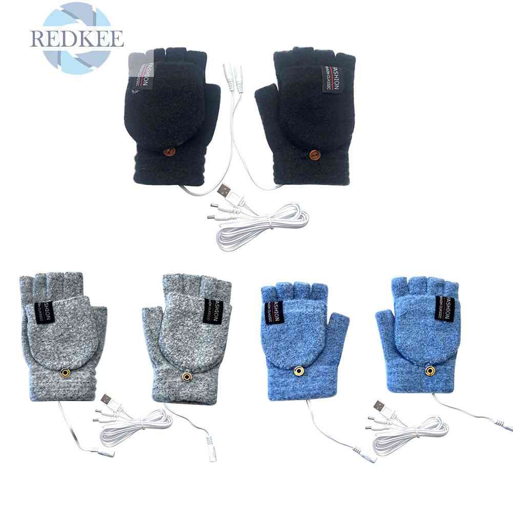 Găng Tay Giữ Ấm Chống Gió Mềm Mại Bằng Điện USB