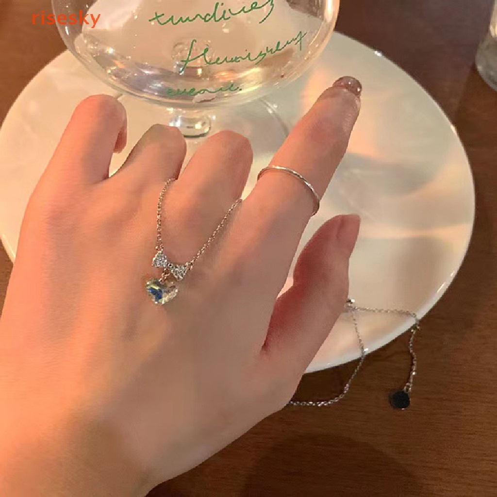 Vòng cổ Mặt Hình Trái Tim Đính Đá Zircon Lấp Lánh Thời Trang Cho Nữ