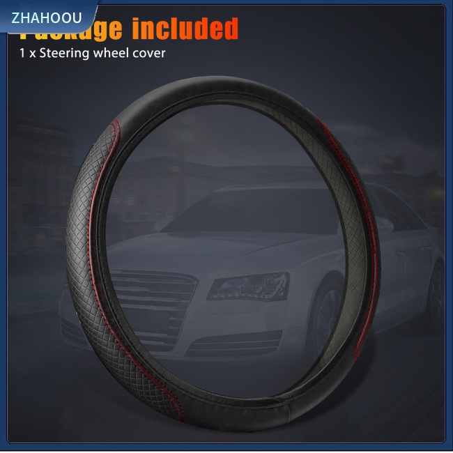 ☃Nhà Cửa☃ Vỏ Bọc Vô Lăng Xe Hơi Bằng Da Co Giãn Chống Trượt Và Mài Mòn