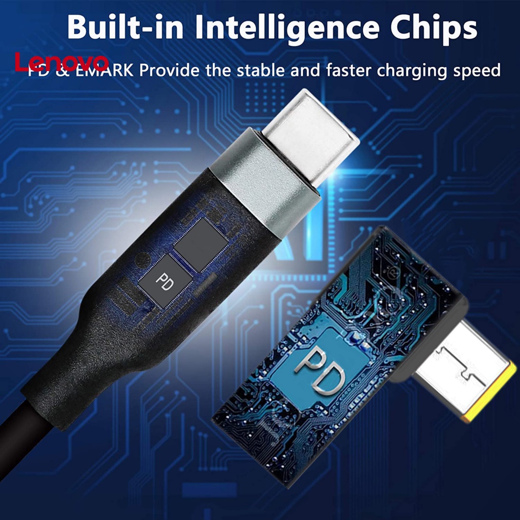 Bộ Chuyển Đổi Sạc Nhanh PD 100W Type-C Sang Vuông Cho ThinkPad