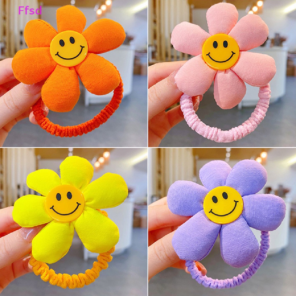{Ffsd} Dây Buộc Tóc Đuôi Ngựa Cao Hình Hoa Hướng Dương Đáng Yêu Cho Bé * Hàng Bán Chạy