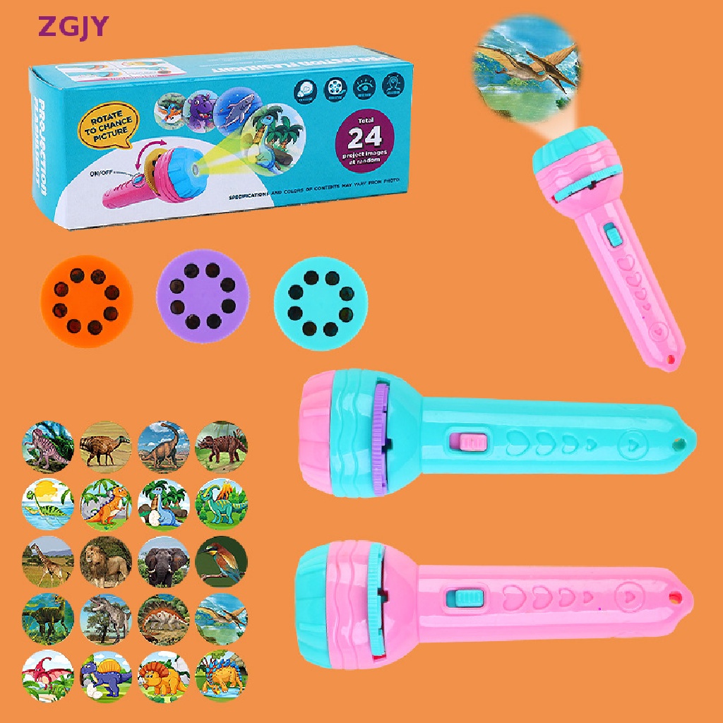 Đồ Chơi Đèn Pin Chiếu Họa Tiết Động Vật Hoạt Hình Phát Sáng Giáo Dục Sớm Cho Trẻ Mẫu Giáo Mới