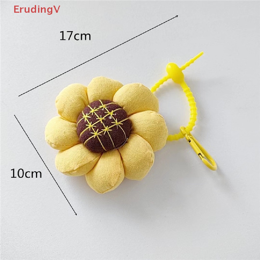 [ErudingV] Mặt Dây Chuyền Vải Cotton Lanh Hình Hoa Hướng Dương Trang Trí Túi Xách / Móc Khóa Quà Tặng Cho Nữ [Mới