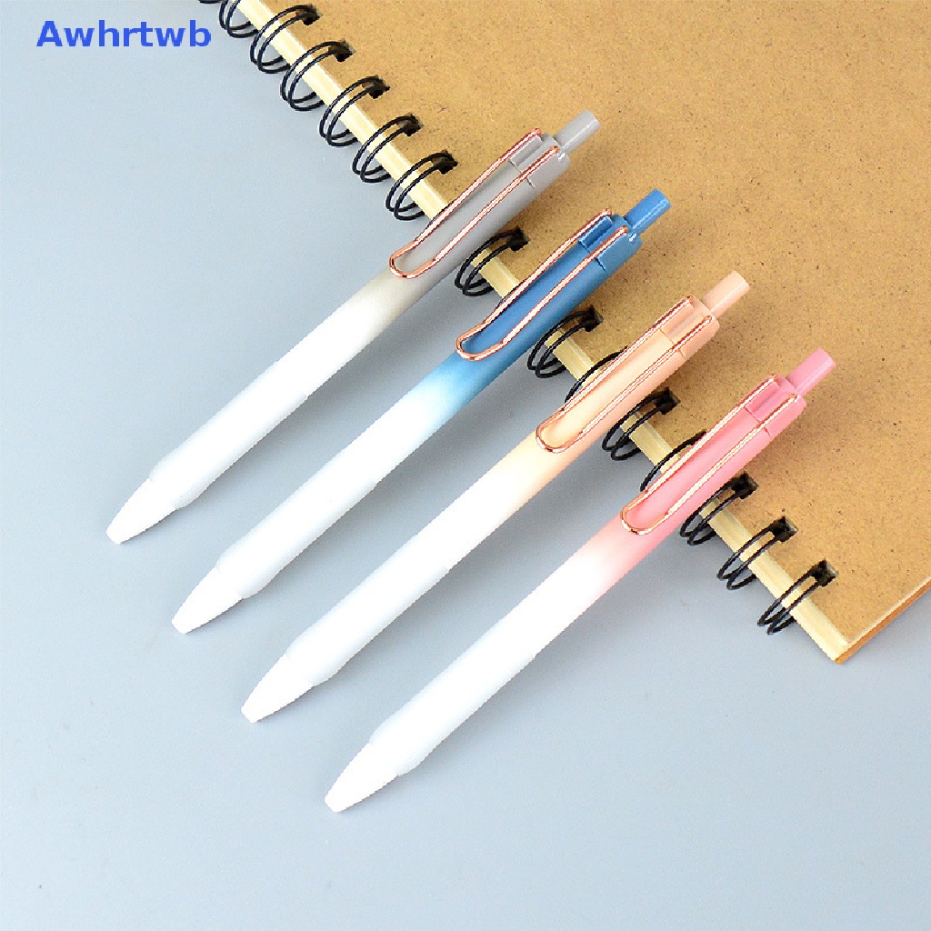 Set 4 Bút Bi Mực Đen Ngòi 0.5mm Có Thể Thu Gọn Tiện Dụng Cho Học Sinh / Văn Phòng Mới