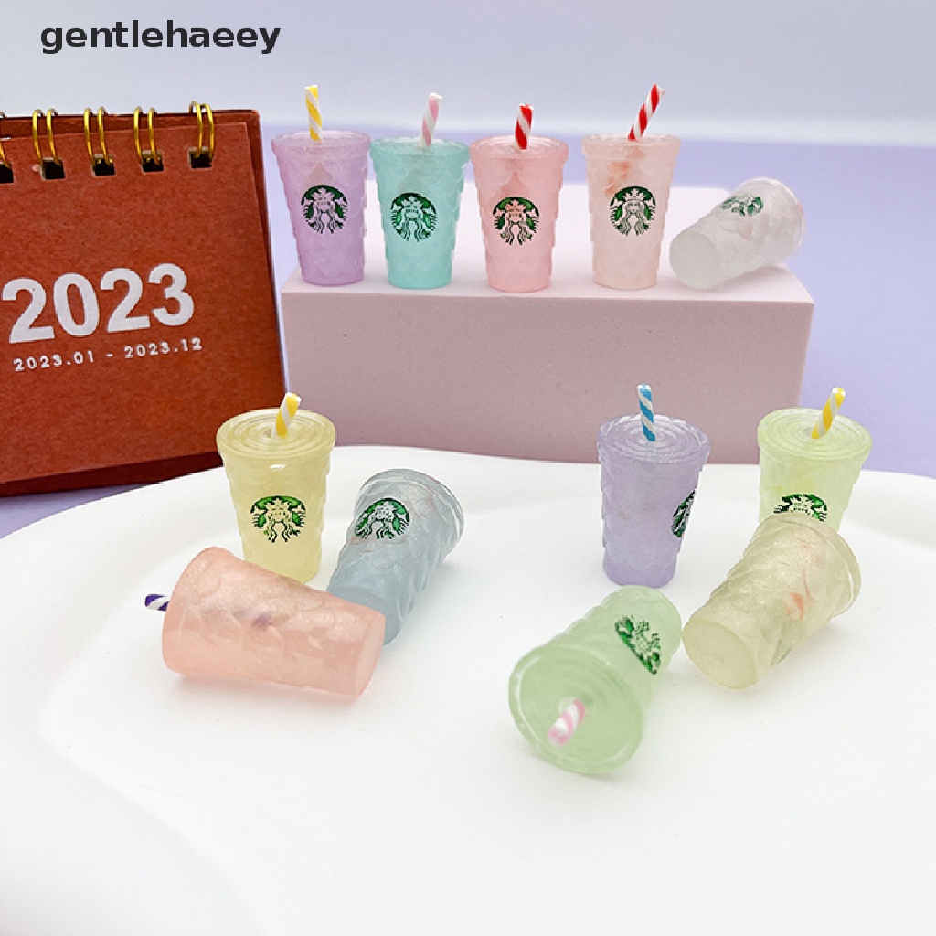 Set 2 Cốc Nước Dạ Quang Bằng Nhựa Resin Thu Nhỏ Dùng Để Trang Trí