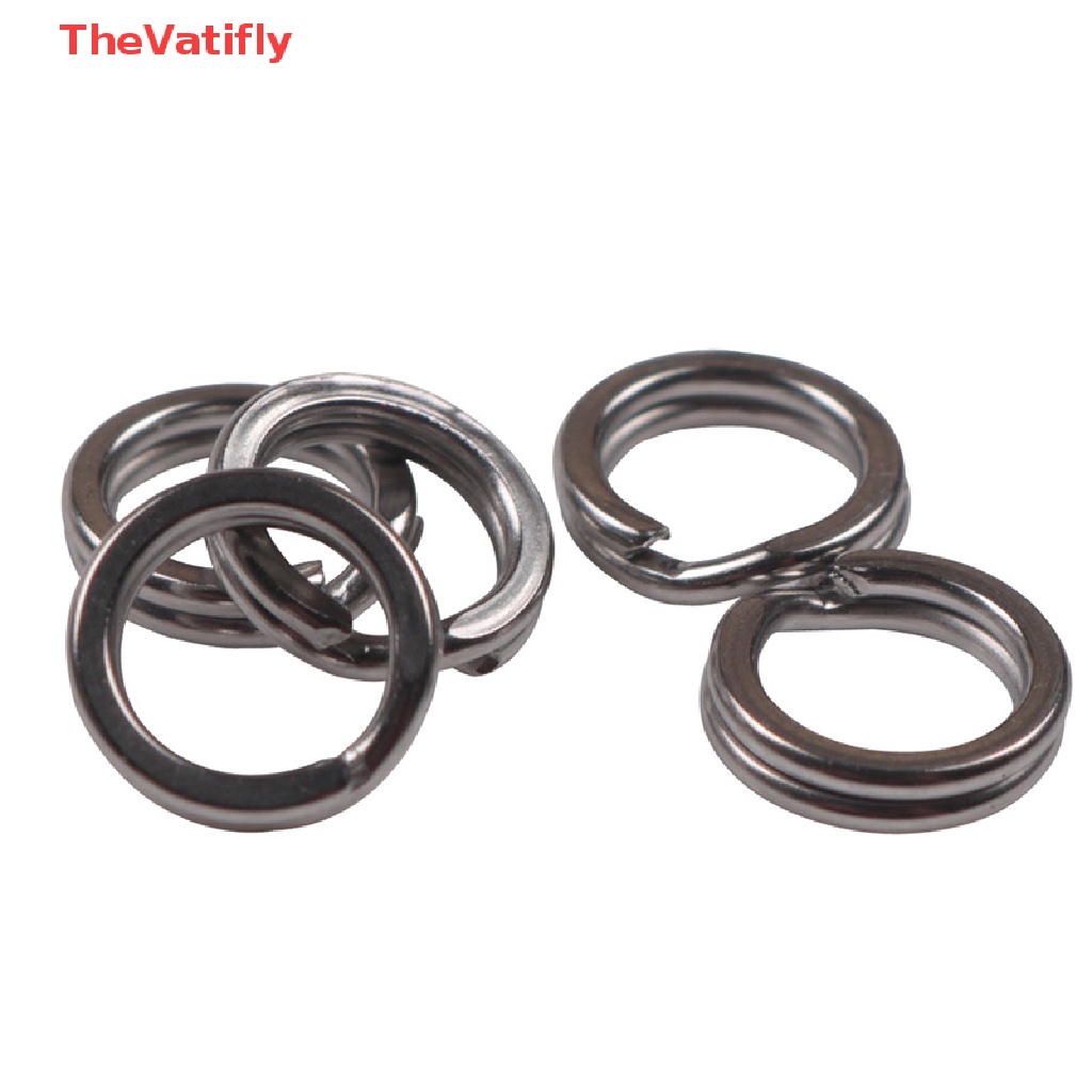 Set 100 Vòng Thép Không Gỉ Cứng 2.5-8MM Gắn Mồi Câu Cá Chuyên Dụng