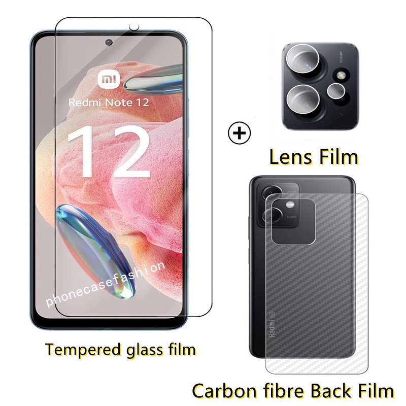 Miếng Dán Cường Lực 3 Trong 1 Bảo Vệ Camera Trước Sau Cho Redmi Note 12 Pro Plus 4G 5G 2023