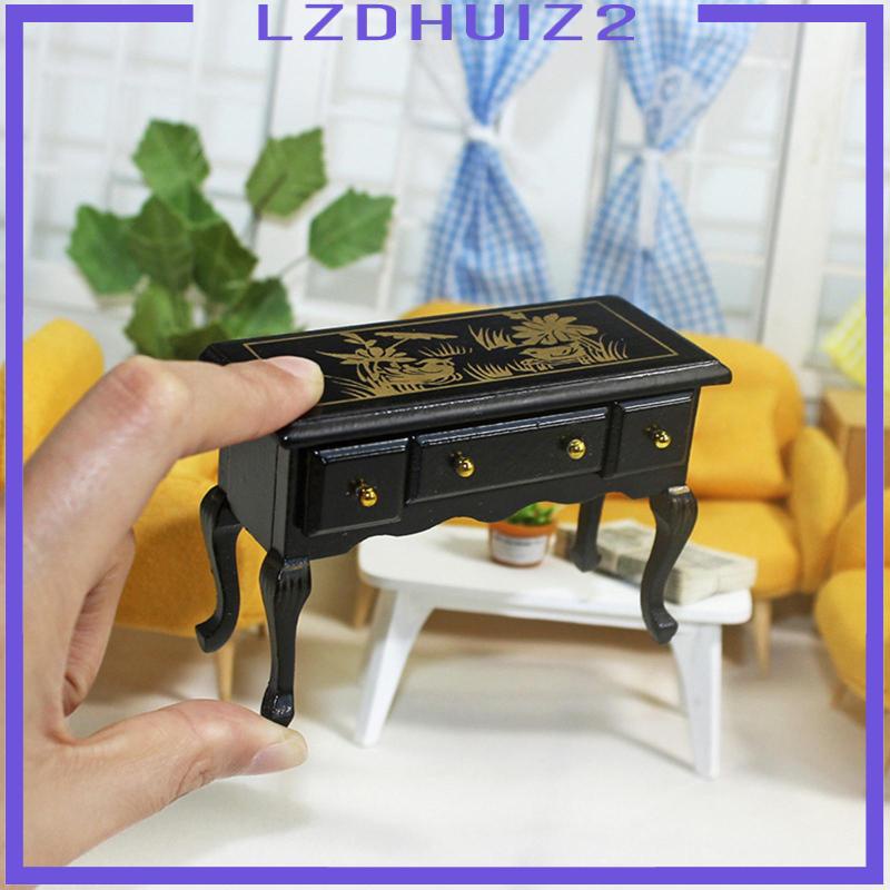 Bàn Học Phong Cách Retro Hiện Đại Cho Nhà Búp Bê Tỉ Lệ 1: 12