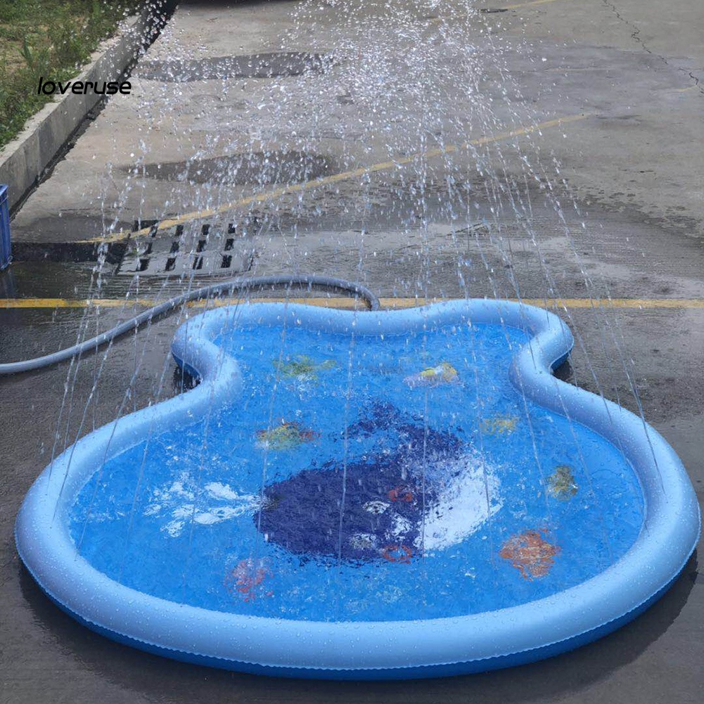 Thảm Bơm Hơi Hình Cá Voi Hoạt Hình Vui Nhộn Cho Bé Chơi Ngoài Trời