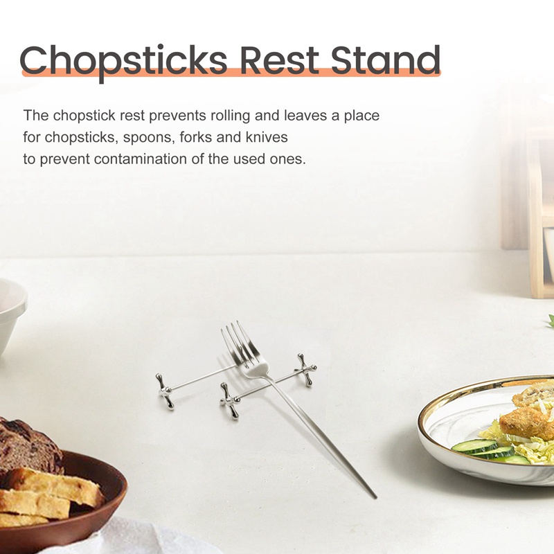 Set 6 Giá Đỡ Đũa Muỗng Nĩa Bằng Hợp Kim Kẽm Trang Trí Bàn Làm Việc