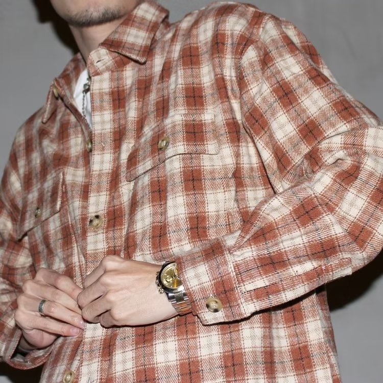 Áo Khoác Sơ Mi Len Kẻ Sọc Ca Rô Dày Dặn Tay Dài Thời Trang Thu Đông Cho Nam Và Nữ