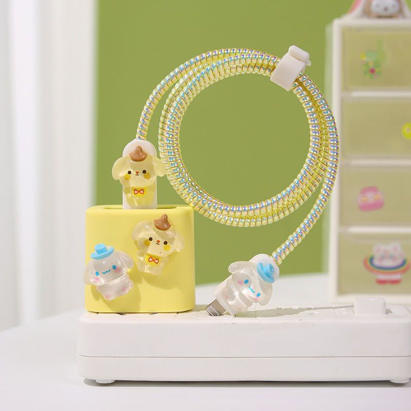 Vỏ Bảo Vệ Hộp Sạc Nhanh 20W 11promax 11 / 12 / 14 Họa Tiết Hoạt Hình Dễ Thương Cho Apple