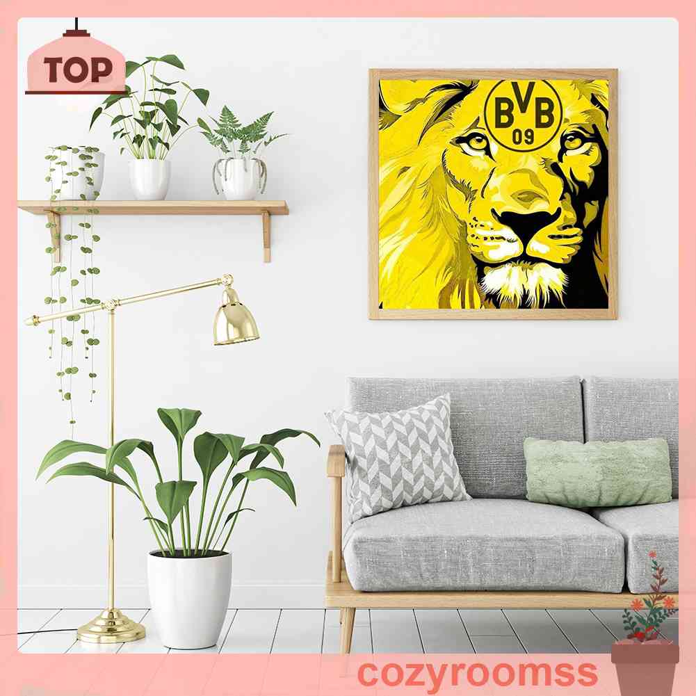 Bộ Tranh Đính Đá 5D Tự Làm Toàn Diện Hình Câu Lạc Bộ Bóng Đá Trang Trí Nhà Cửa