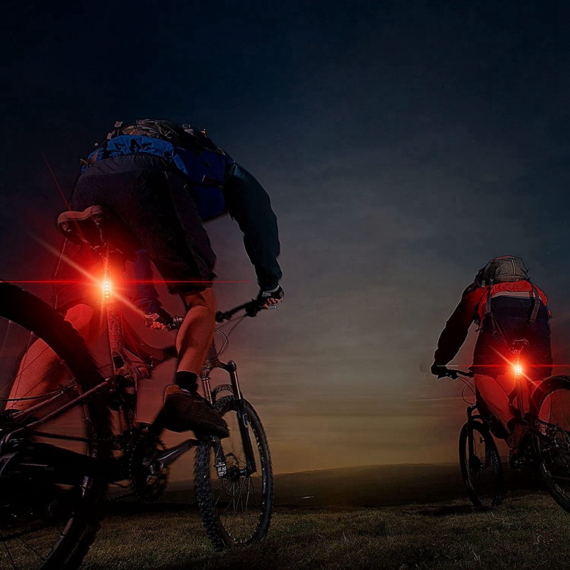 Set 8 Đèn LED Gắn Đuôi Xe Đạp Có Thể Sạc Lại Bằng Cổng USB