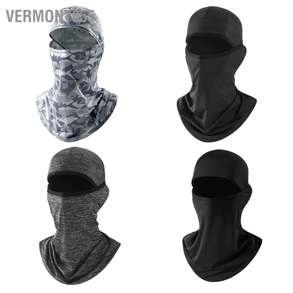 Vermont055 Kem Chống Nắng Mũ Trùm Đầu Sợi Viscose Đàn Hồi Đi Xe Máy Tia UV Cho Nam Nữ