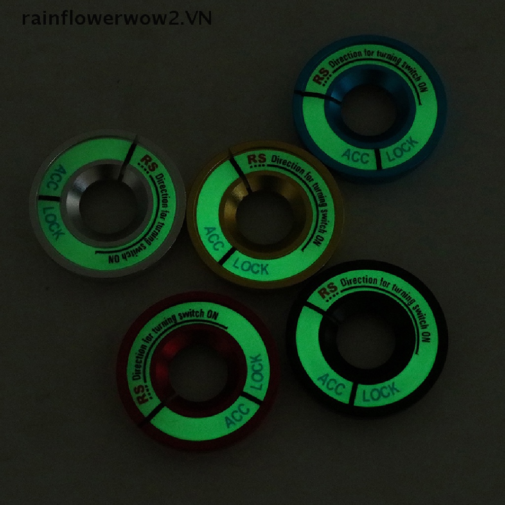 Vỏ Bọc Công Tắc Đánh Lửa Xe Hơi Hình Tròn 3D Dạ Quang